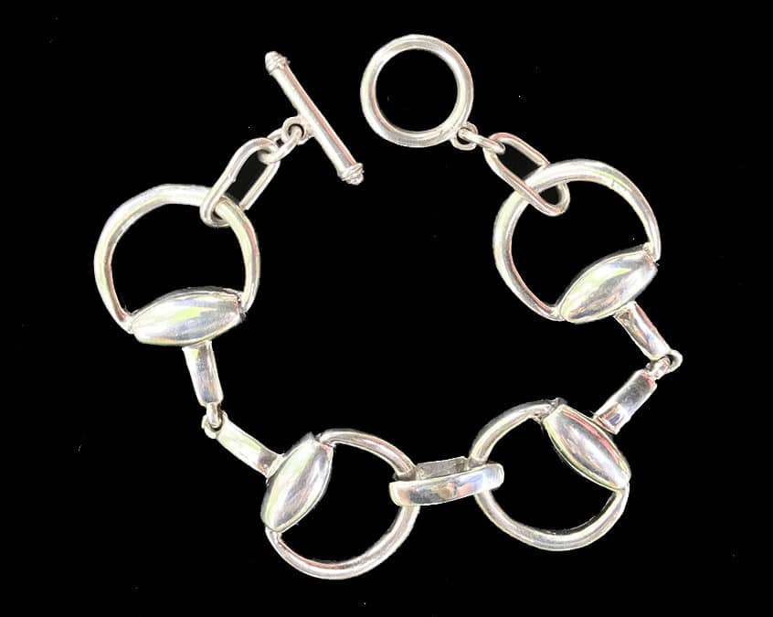 Large Snaffle Bit Link Bracelet
