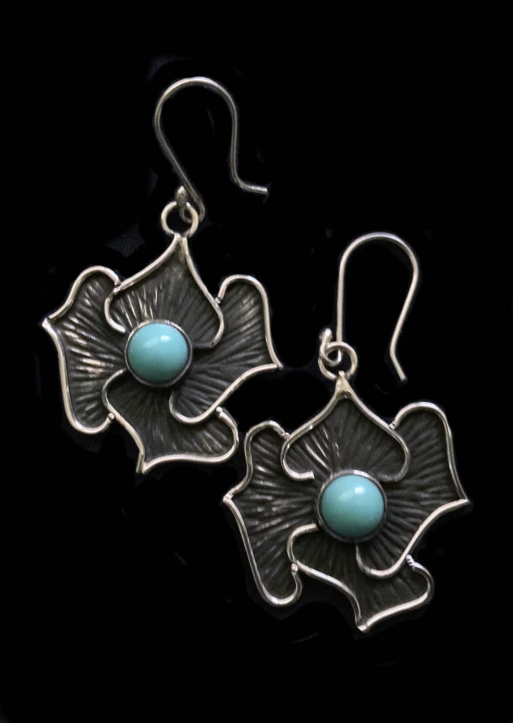 Sterling Silver Turquoise Wave Earring Elysium Inc