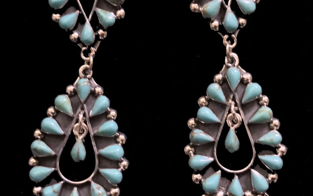 Sterling Silver Turquoise Double Drop Earring