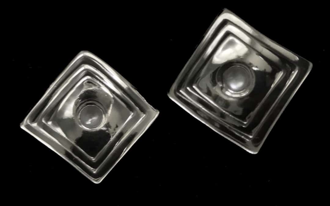 Sterling Silver Stacked Square Pearl Post Earring