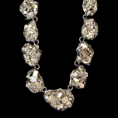 Sterling Silver Pyrite Necklace
