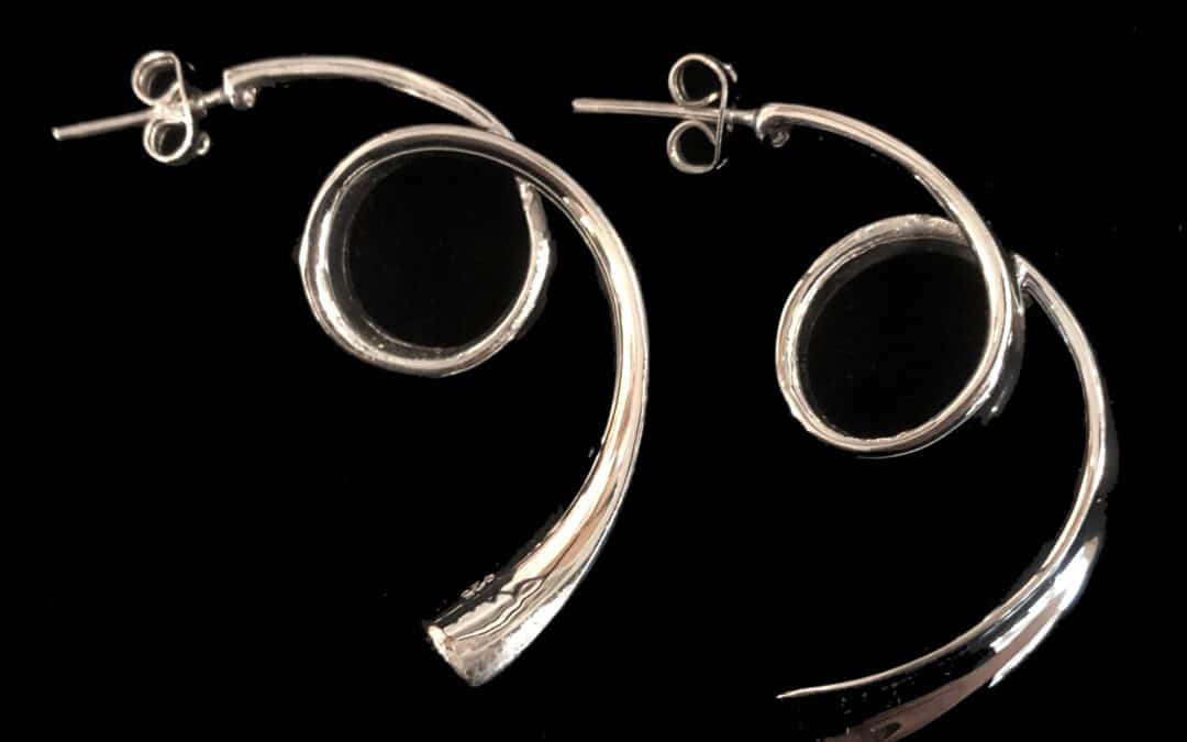 Sterling Silver Curled Post Earring