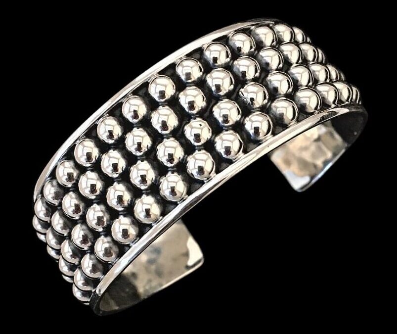 Four Row Half Bead Cuff