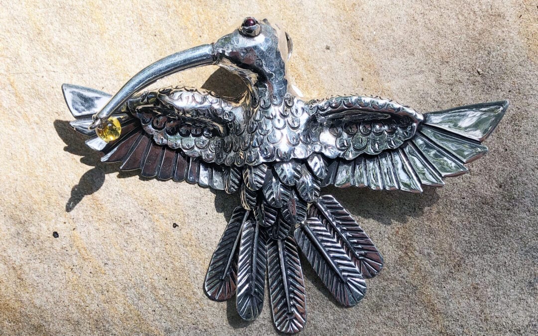 Sterling Silver Hummingbird Pin/Pendant
