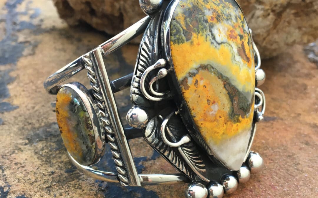 Bumble Bee Jasper Cuff Bracelet