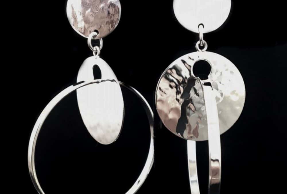 3-D Hoop Earrings