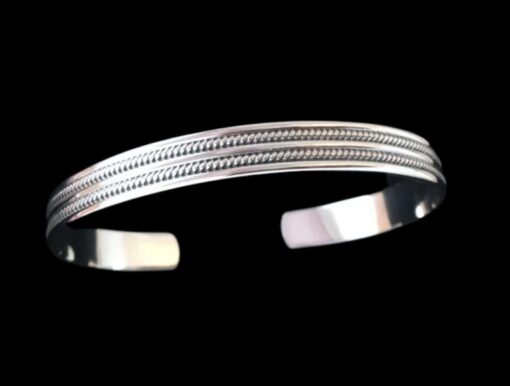 Sterling Silver Thin Braided Cuff