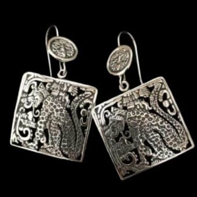 Sterling Silver Jaguar Earrings