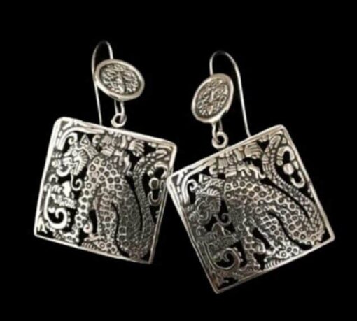 Sterling Silver Jaguar Earrings