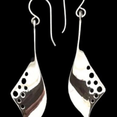Sterling Silver Flag Earrings with Perforations