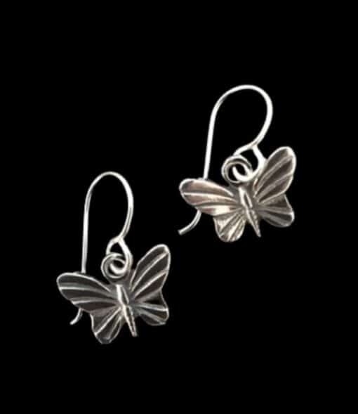 Sterling Silver Earrings with Small Butterly