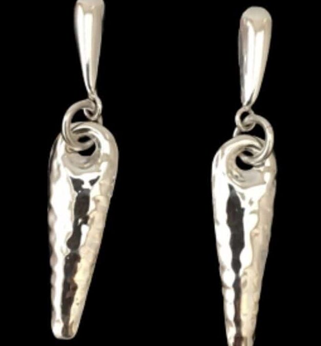 Hammered Chips Earrings