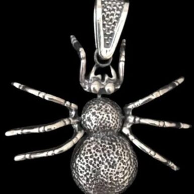 Sterling Silver Reticulated Spider Pendant