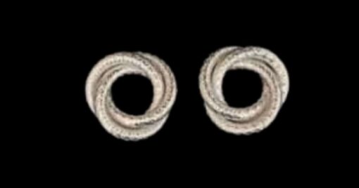 Sterling silver earrings with texture knot post