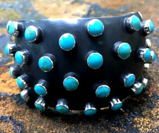 Oxidized Urchin Cuff bracelet