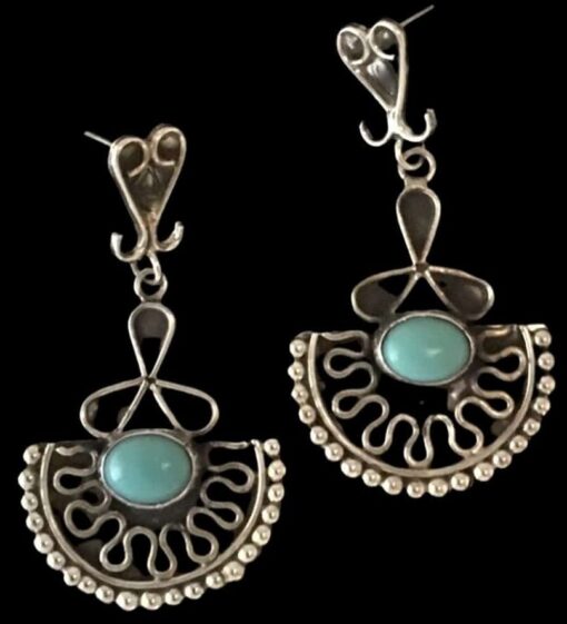 Sterling silve Old Mexico Style Oxidized Earrings