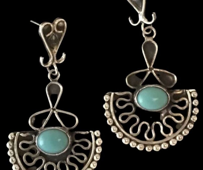 Old Mexico Style Oxidized Earrings