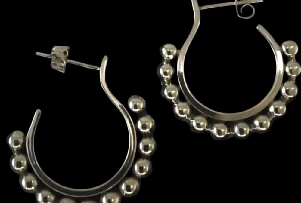 Beaded Hoop Earrings
