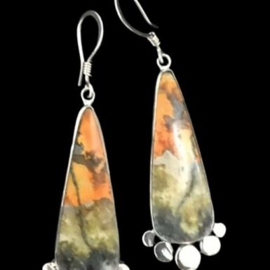 Bumble Bee Sterling Silver Jasper Drops earrings