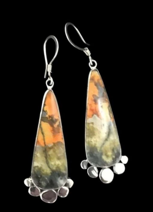Bumble Bee Sterling Silver Jasper Drops earrings
