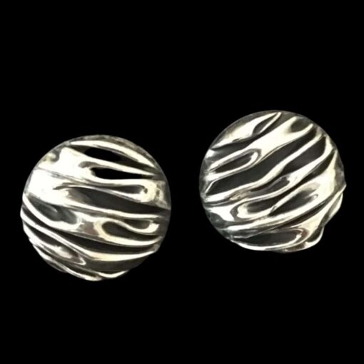 Sterling silver round corrugated posts