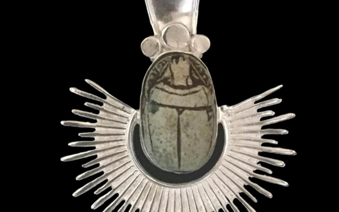 Scarab Pendant With Rays