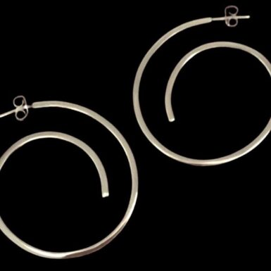 Sterling silver spiral earrings