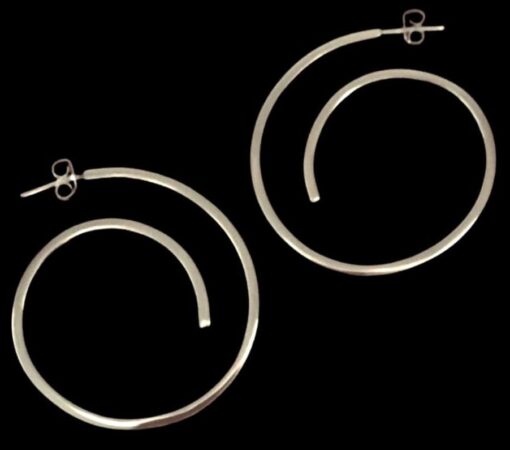Sterling silver spiral earrings