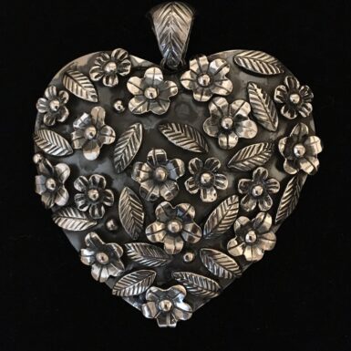 Sterling silver handmade oxidized pendant