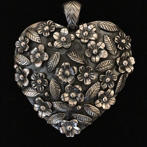 Sterling silver handmade oxidized pendant