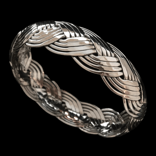 Unique classic braided bangle bracelet