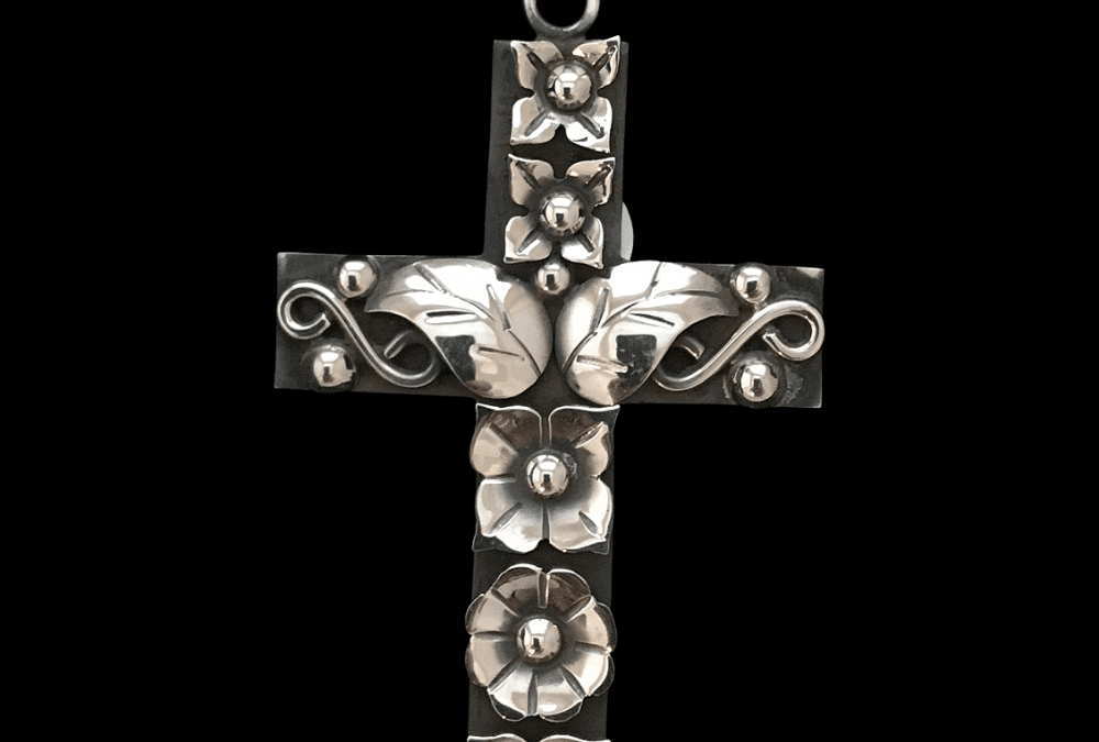 Small Flower Cross Pendant