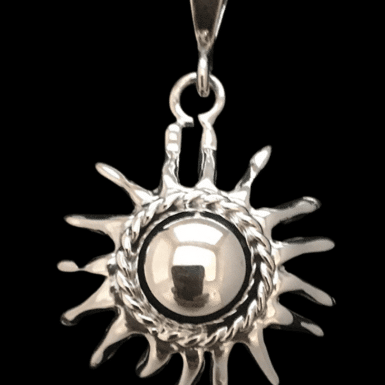 Sterling Silver Small Sun Pendant