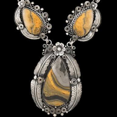 handmade bumblebee floral necklace