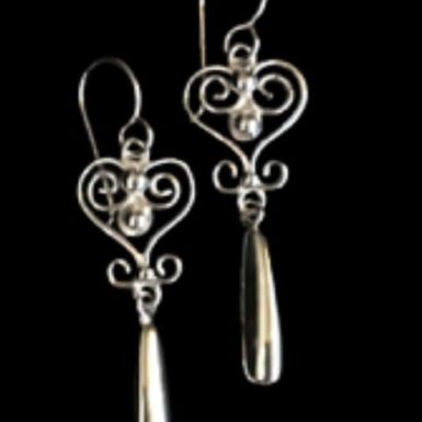 Antique Style Teardrop Earrings