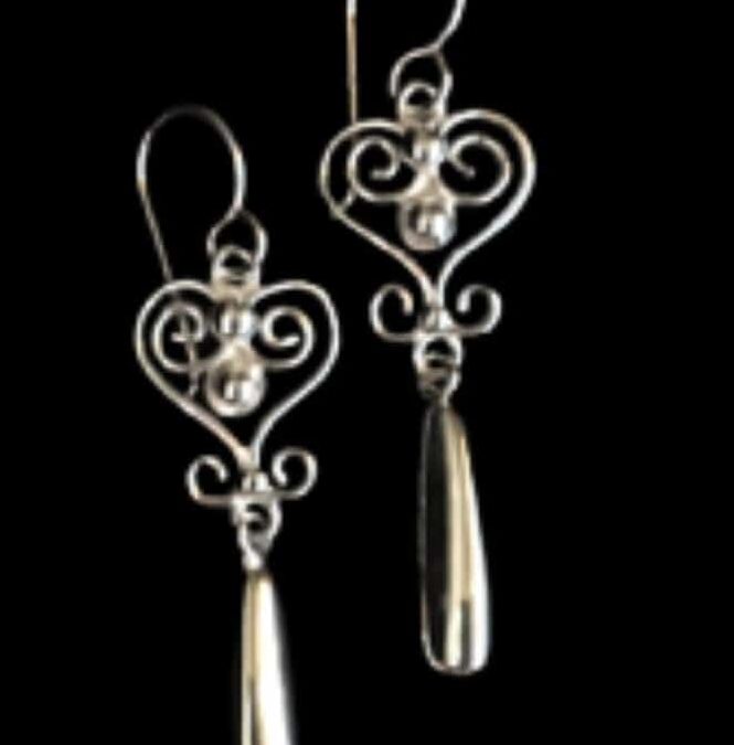 Antique Style Teardrop Earrings