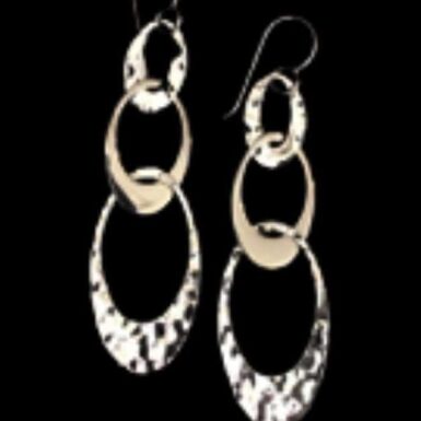 Triple Long Oval Earrings
