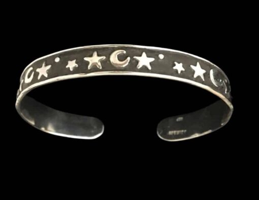 Handmade Star Moon Petite Cuff