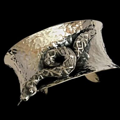 Handmade Sterling Silver Curly Snake Cuff