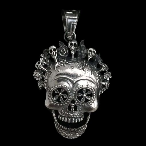Sterling Silver Handmade Calavera Pendant