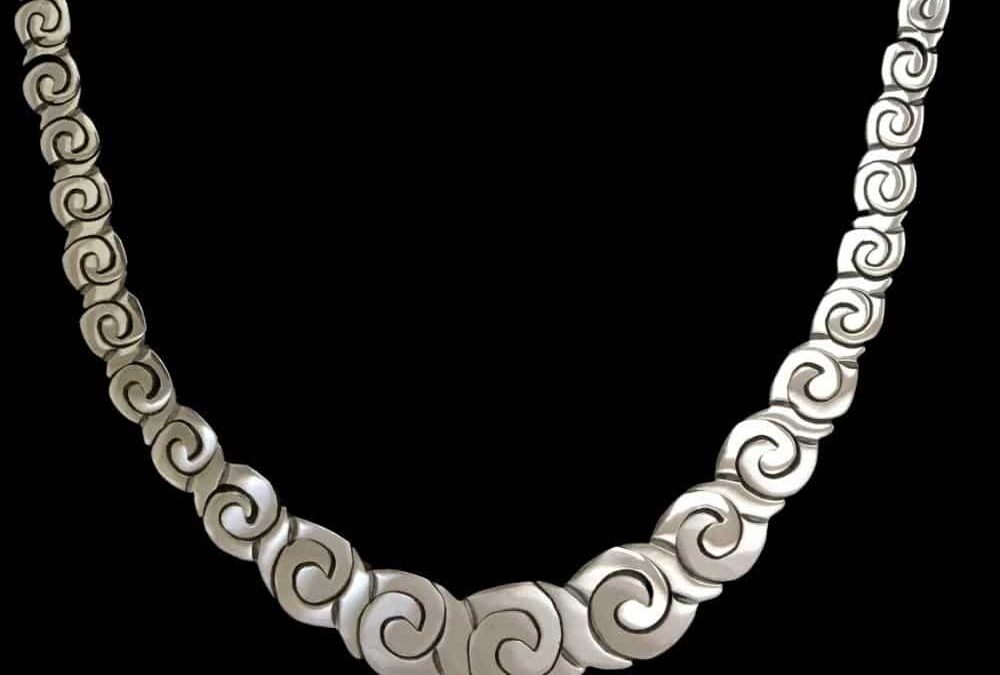 Riveted Spirals Necklace