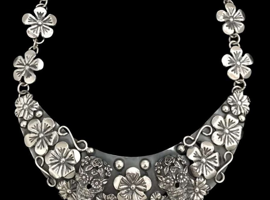 Double Skull Pectoral Necklace