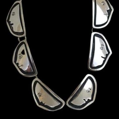 Sterling Silver Profile Necklace