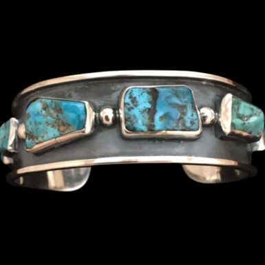 Handcrafted Wholesale Sterling Silver Turquoise Cuff Bracelet