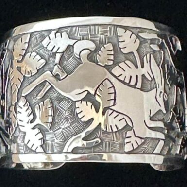 Handmade Sterling Silver Rabbit Cuff Bracelet