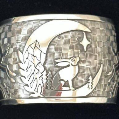 Handmade Sterling Silver Rabbit Cuff Bracelet