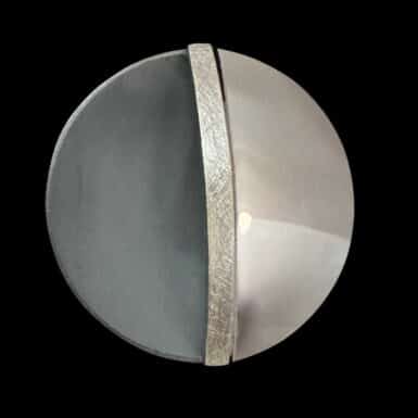 Handcrafted half and half style sterling silver pendant