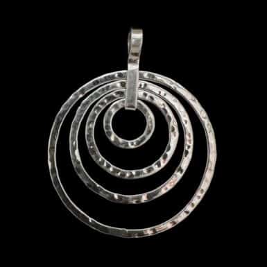 Handmade in Mexico mandala shaped sterling silver pendant