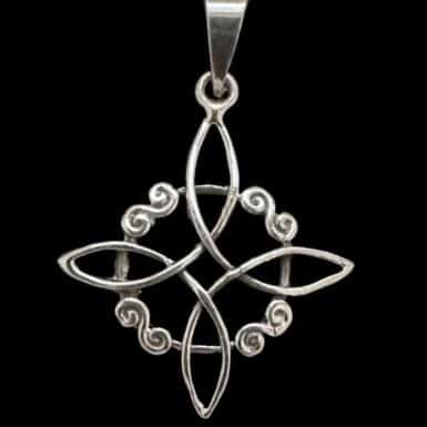Handmade in Mexico Quatrefoil Sterling silver pendant