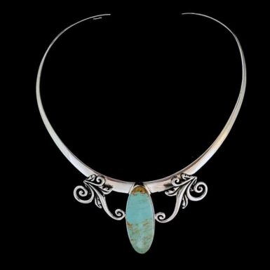 Kingman Turquoise Scroll Collar